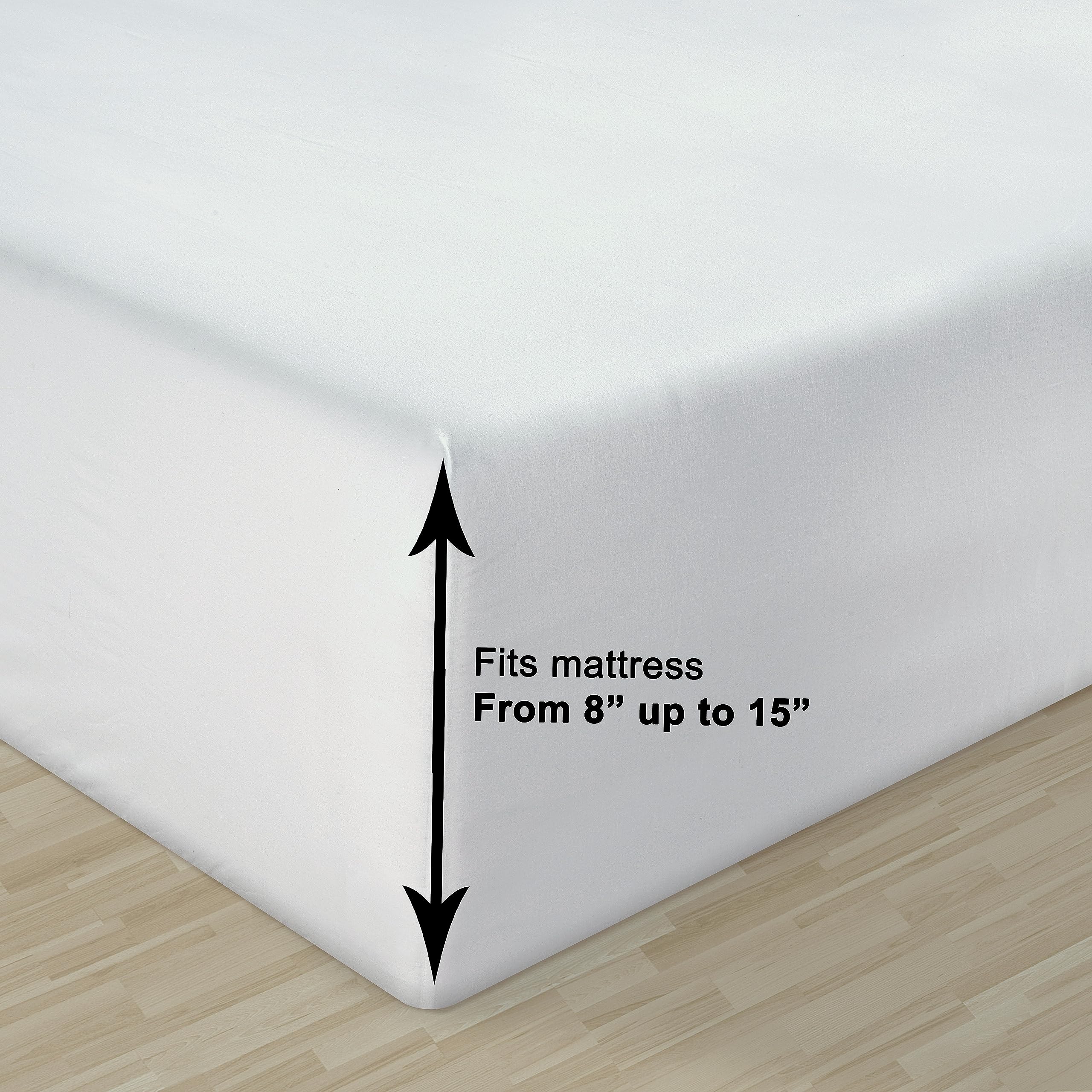 Lane Linen 100% Organic Cotton Sheet Set, Soft Cooling Bed Sheets, Hotel Quality Bed Sheet Set, Breatheble Sheet Set Deep Pocket Upto 15"