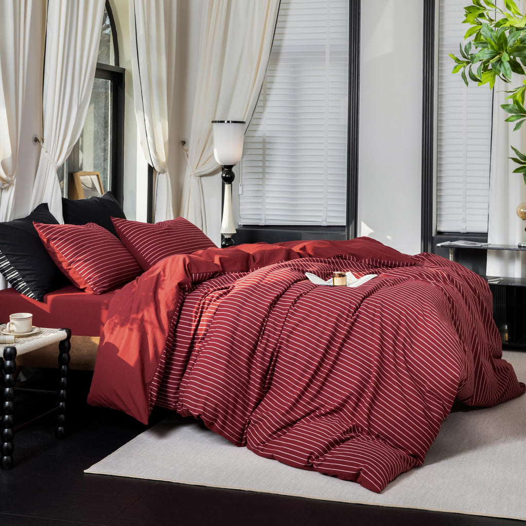 Warm Moment 100% Washed Cotton Duvet Cover Set
