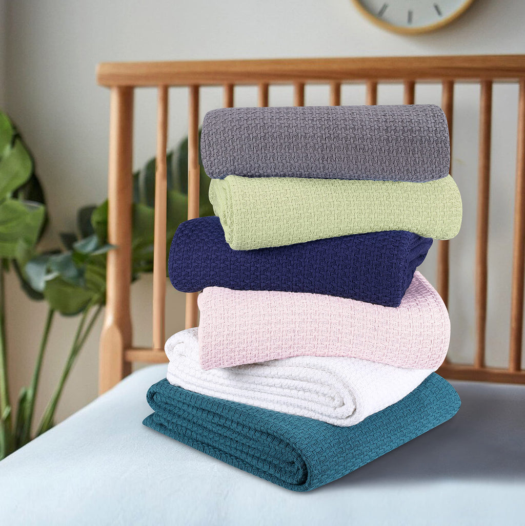 Elvana Home Montgomery 100% Cotton Bed Blanket