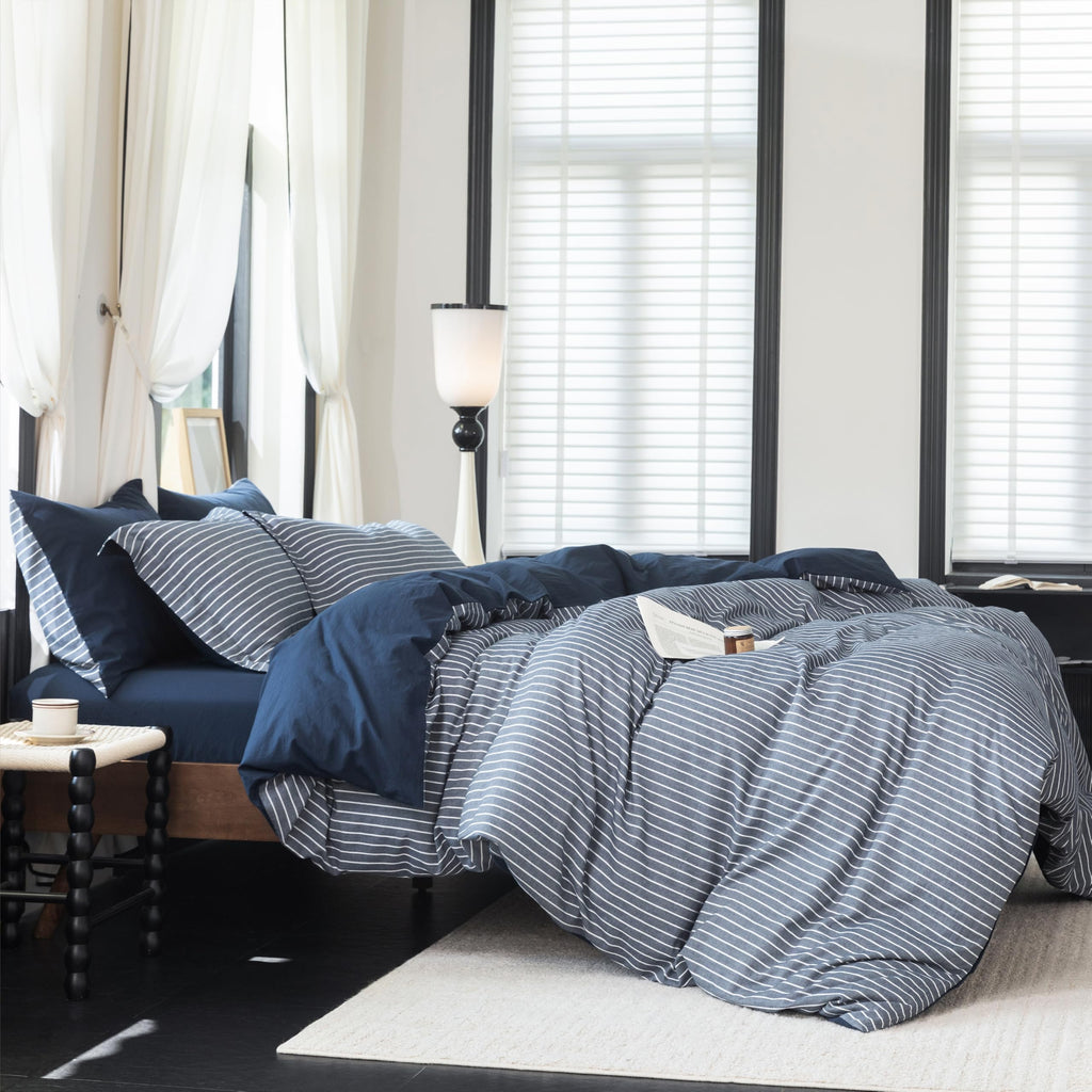 Warm Moment 100% Washed Cotton Duvet Cover Set