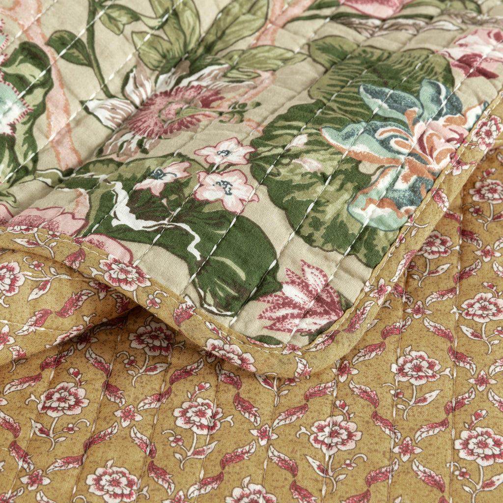 Chezmoi Collection Washed Patchwork Cotton Quilt Set - Soft Lightweight Breathable Reversible Quilted Bedspread for All Seasons