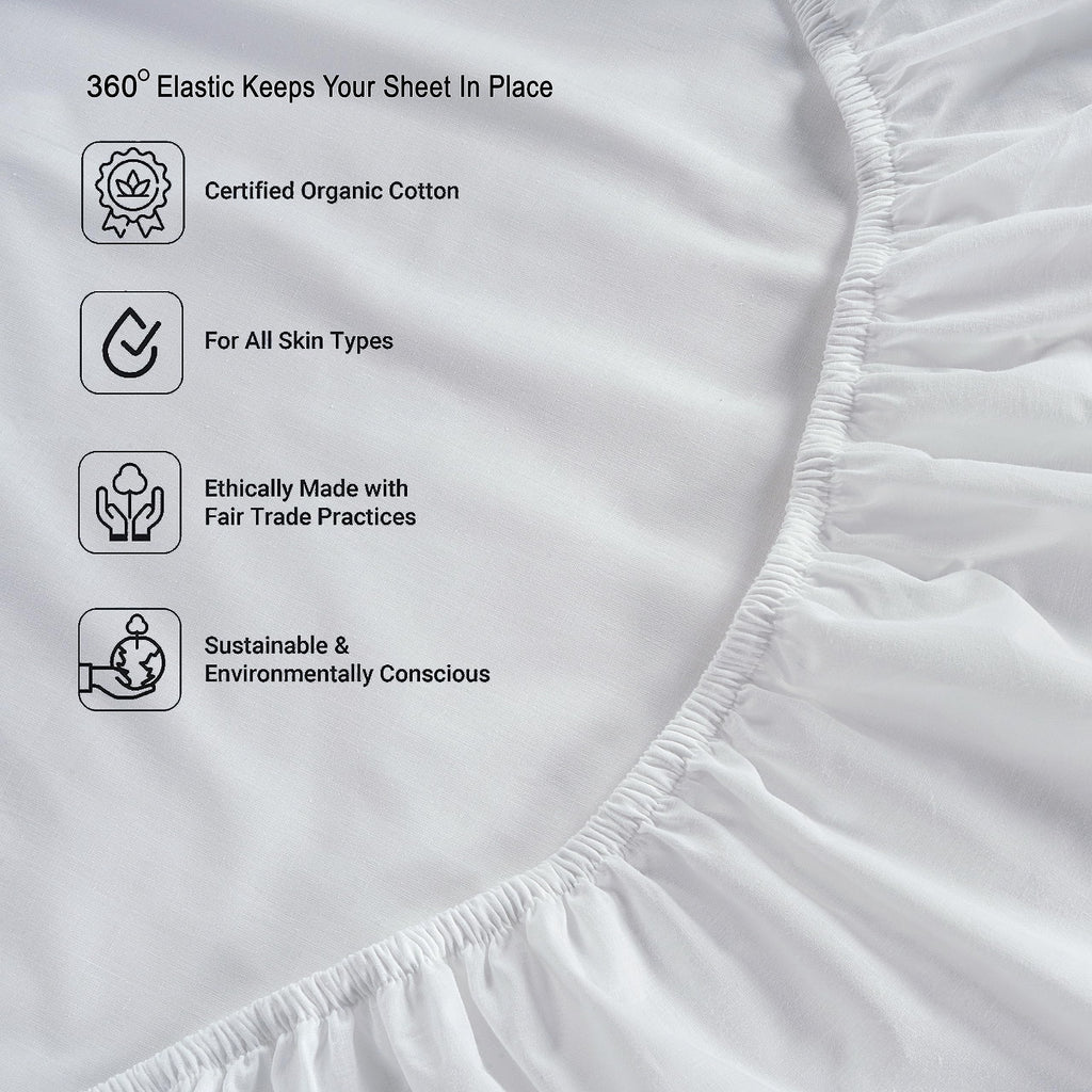 Lane Linen 100% Organic Cotton Sheet Set, Soft Cooling Bed Sheets, Hotel Quality Bed Sheet Set, Breatheble Sheet Set Deep Pocket Upto 15"